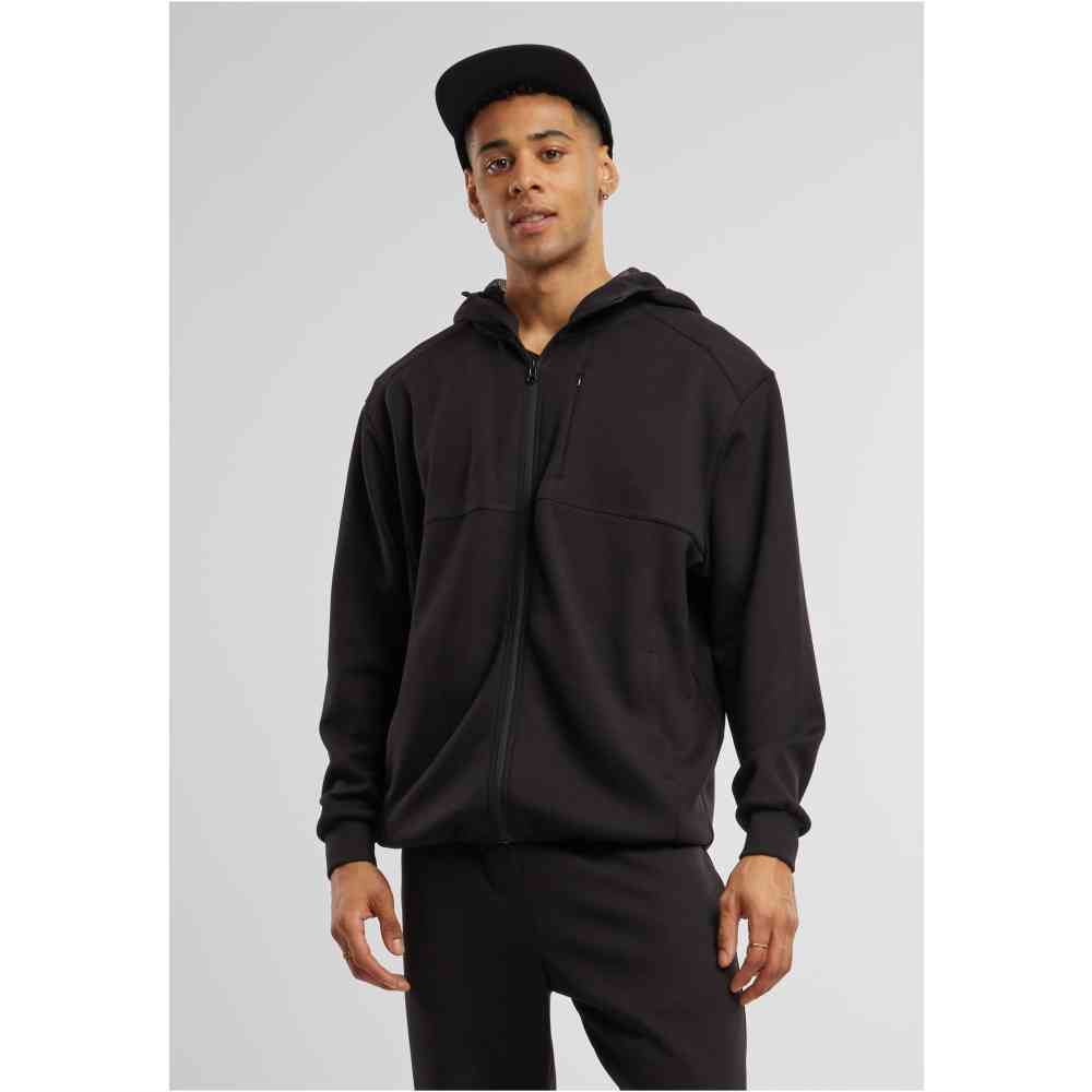 Urban Classics - Scuba Zip Pocket Vest met capuchon - Zwart